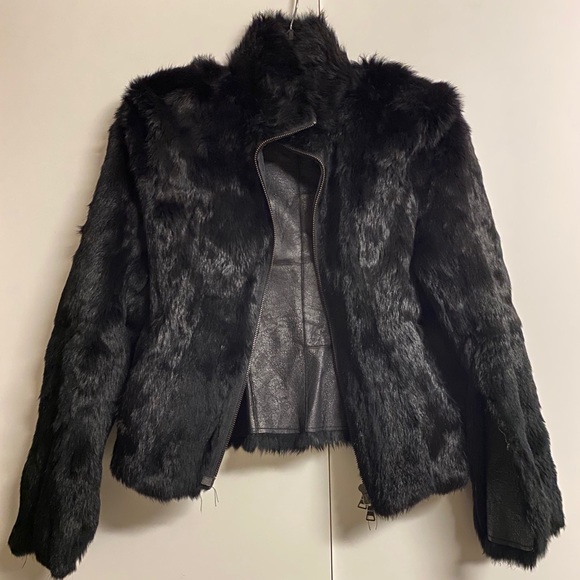 Leather Fur reversible jacket - Picture 6 of 12